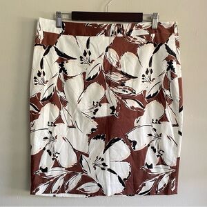 The Limited Floral Cotton Pencil Skirt Women’s  Size 14